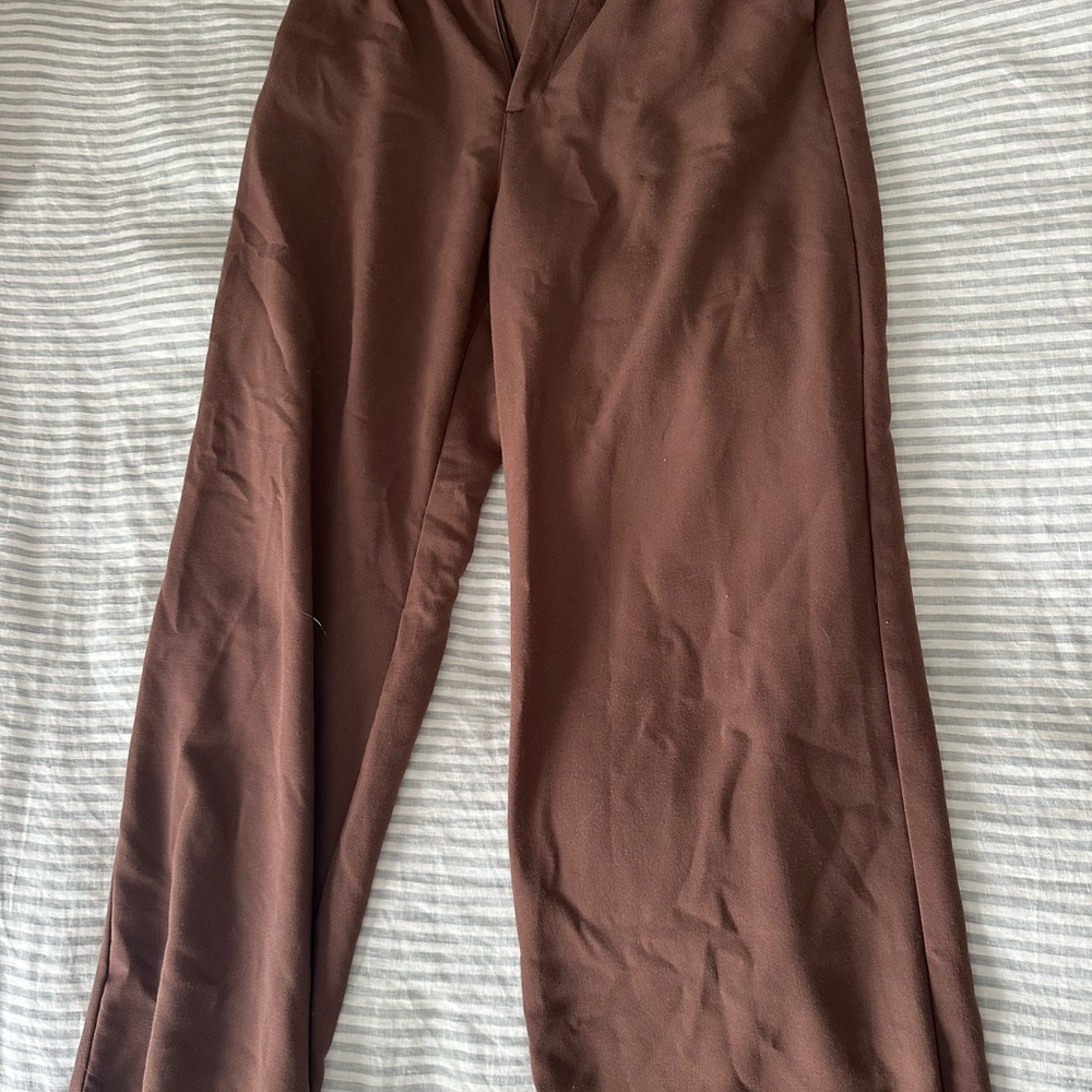 Abercrombie - Sloane brown wide leg pant (size m / medium)